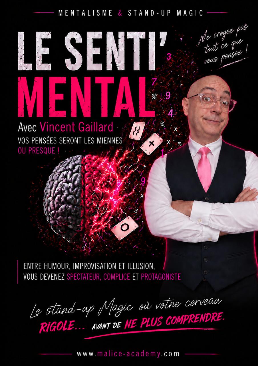 VINCENT GAILLARD dans LE SENTI'MENTAL - Vendredi 23 octobre 2026 21h - Jim Carré à Saint-Malo